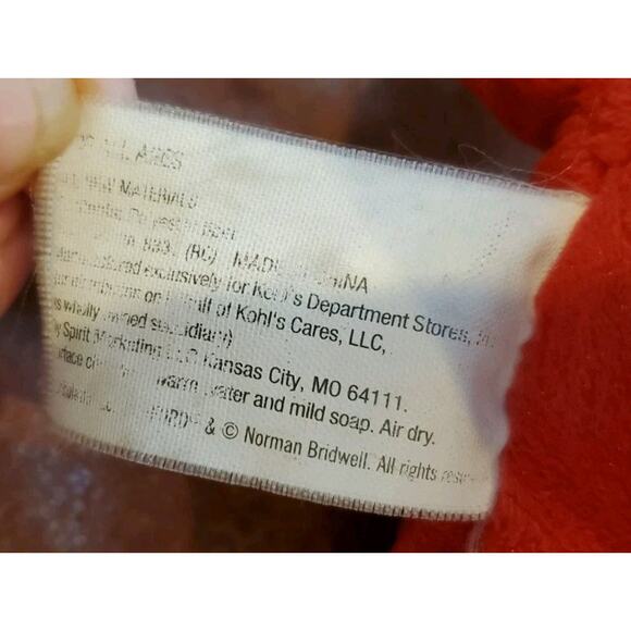 13 Inch Kohl's Cares Clifford The Big Red Dog Stuffed Plush Embroidered Eyes - Picture 8 of 10